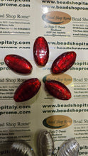 Load image into Gallery viewer, Silver Foil Glass Beads 2.9 x 1.8 cm