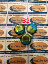 Load image into Gallery viewer, Silver Foil bicolours glass beads 2 cm / 1.8 x2.8 cm