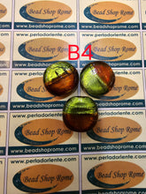 Load image into Gallery viewer, Silver Foil bicolours glass beads 2 cm / 1.8 x2.8 cm