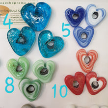 Load image into Gallery viewer, 2 Hearts old Technique Glass beads New