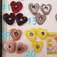Load image into Gallery viewer, 2 Hearts old Technique Glass beads New