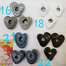 Load image into Gallery viewer, 2 Hearts old Technique Glass beads New