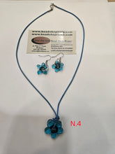 Load image into Gallery viewer, Flowers Set Earrings &amp; Necklace , Free Shipping
