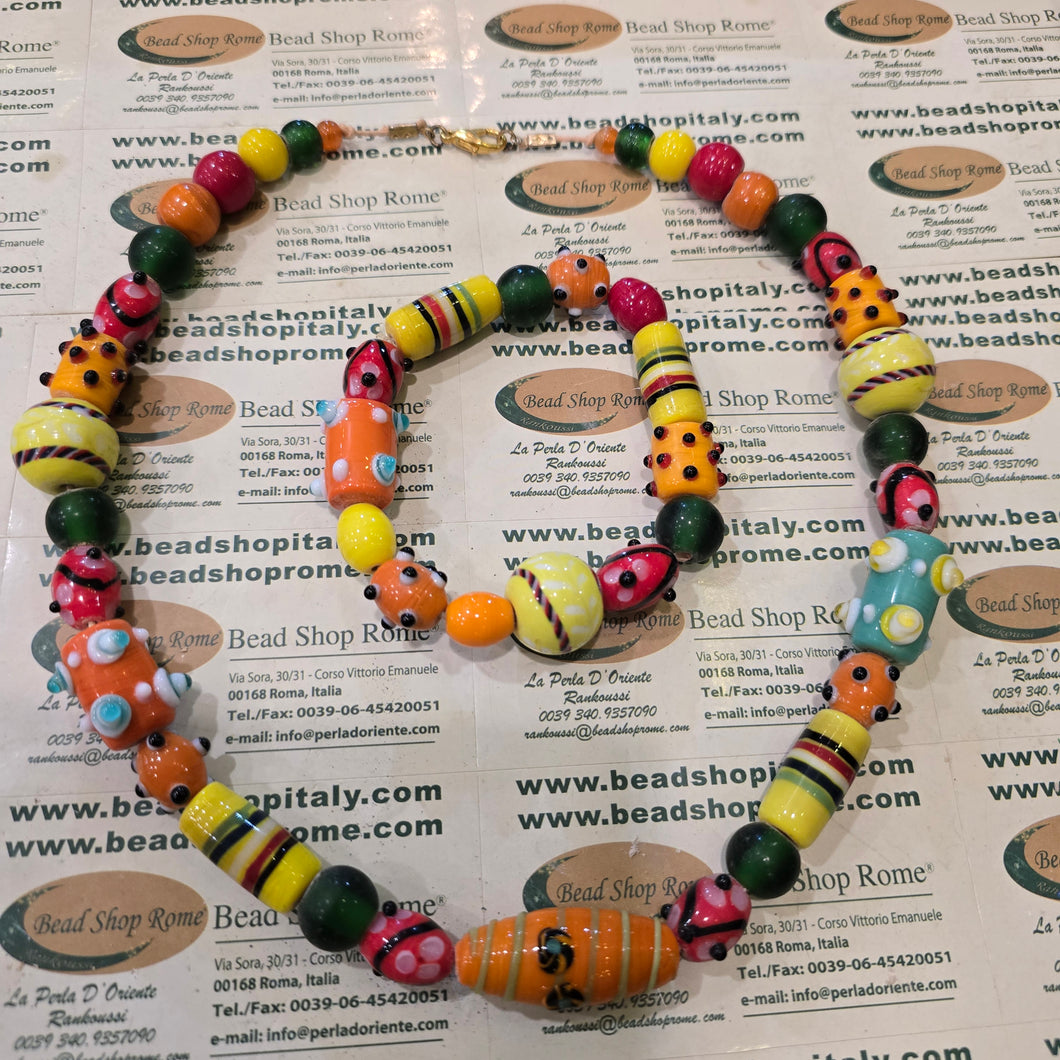Zy , Necklace Glass beads , free shipping