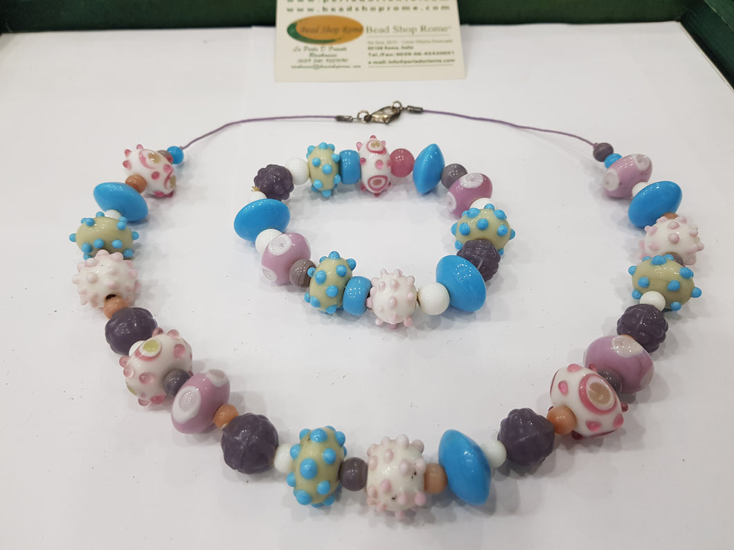 Turquoise White Pink dots &Purple set , free shipping