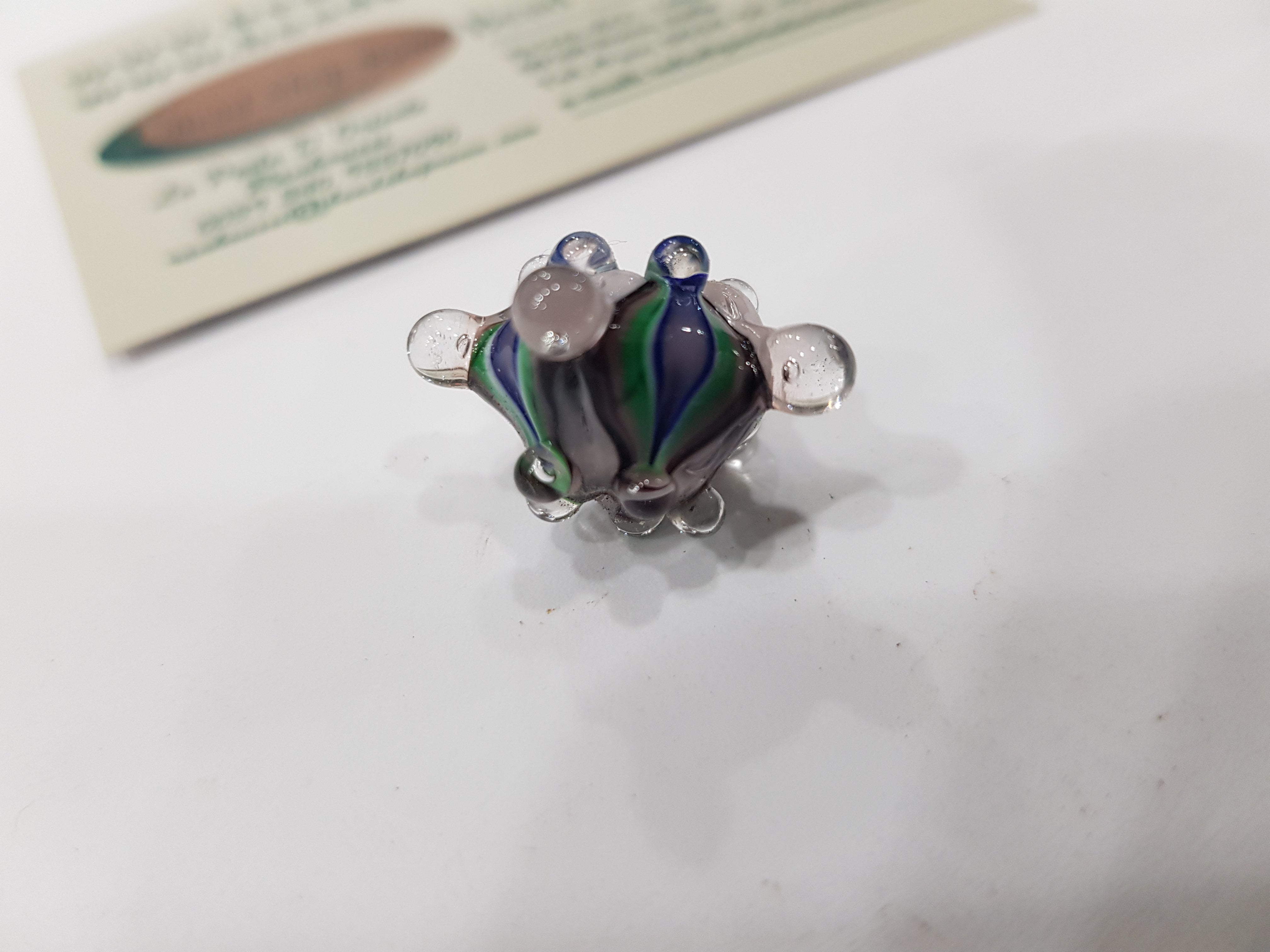 Blue Green Artistic Glass Beads