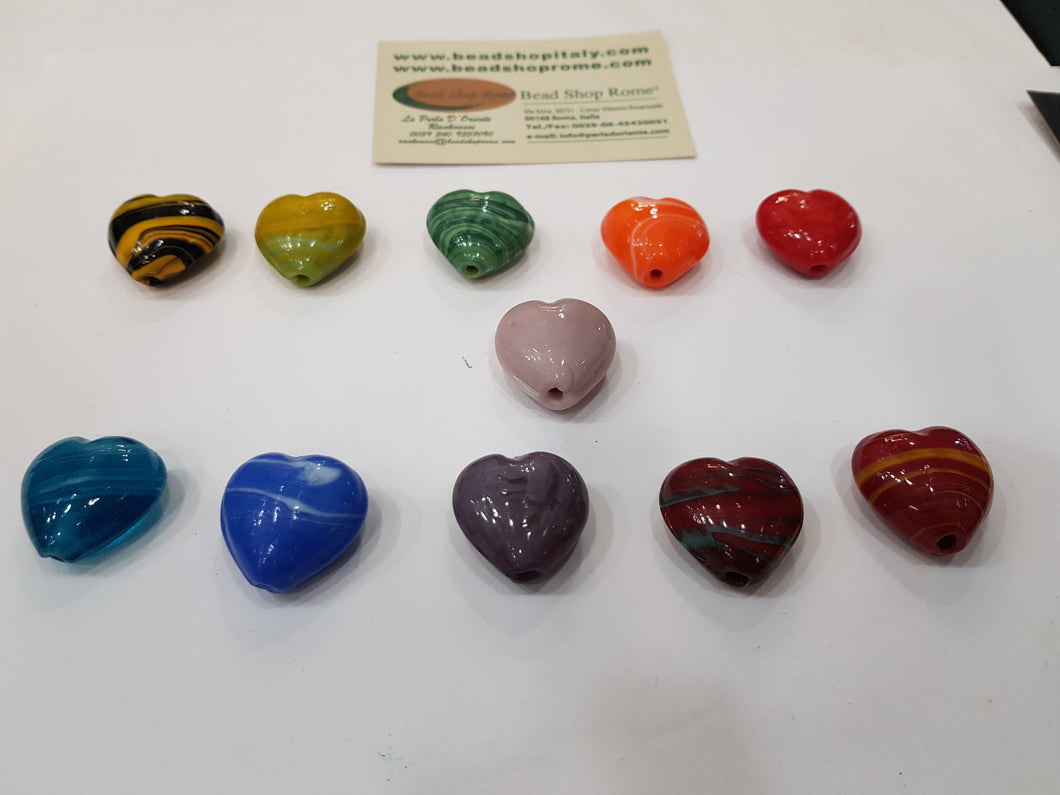 3 Heart Beads 2.5 x 2.5