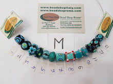 Load image into Gallery viewer, M Lampwork beads
