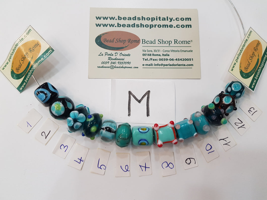 M Lampwork beads