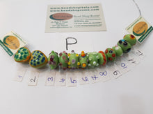 Load image into Gallery viewer, P Lampwork beads

