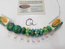 Load image into Gallery viewer, Q Lampwork beads
