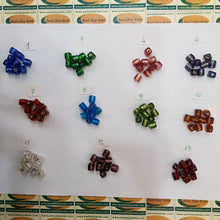 Load image into Gallery viewer, Silverfoil glass  beads cube 8 mm
